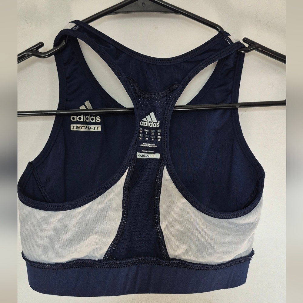 Adidas Blue Sports Bra Performance Intimates - Picture 4 of 5